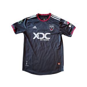 MLS D.C. United #24 XDC Network Adidas Black Large Aeroready Soccer Jersey